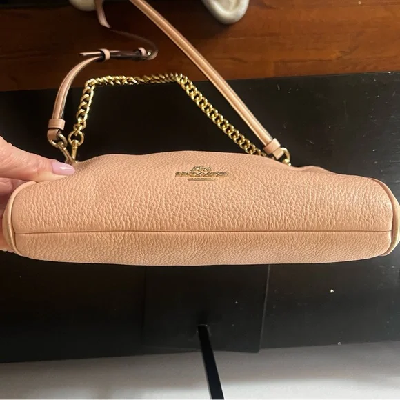 Coach Pebbled Leather Crossbody Bag in Blush Pink - Picture 4 of 9